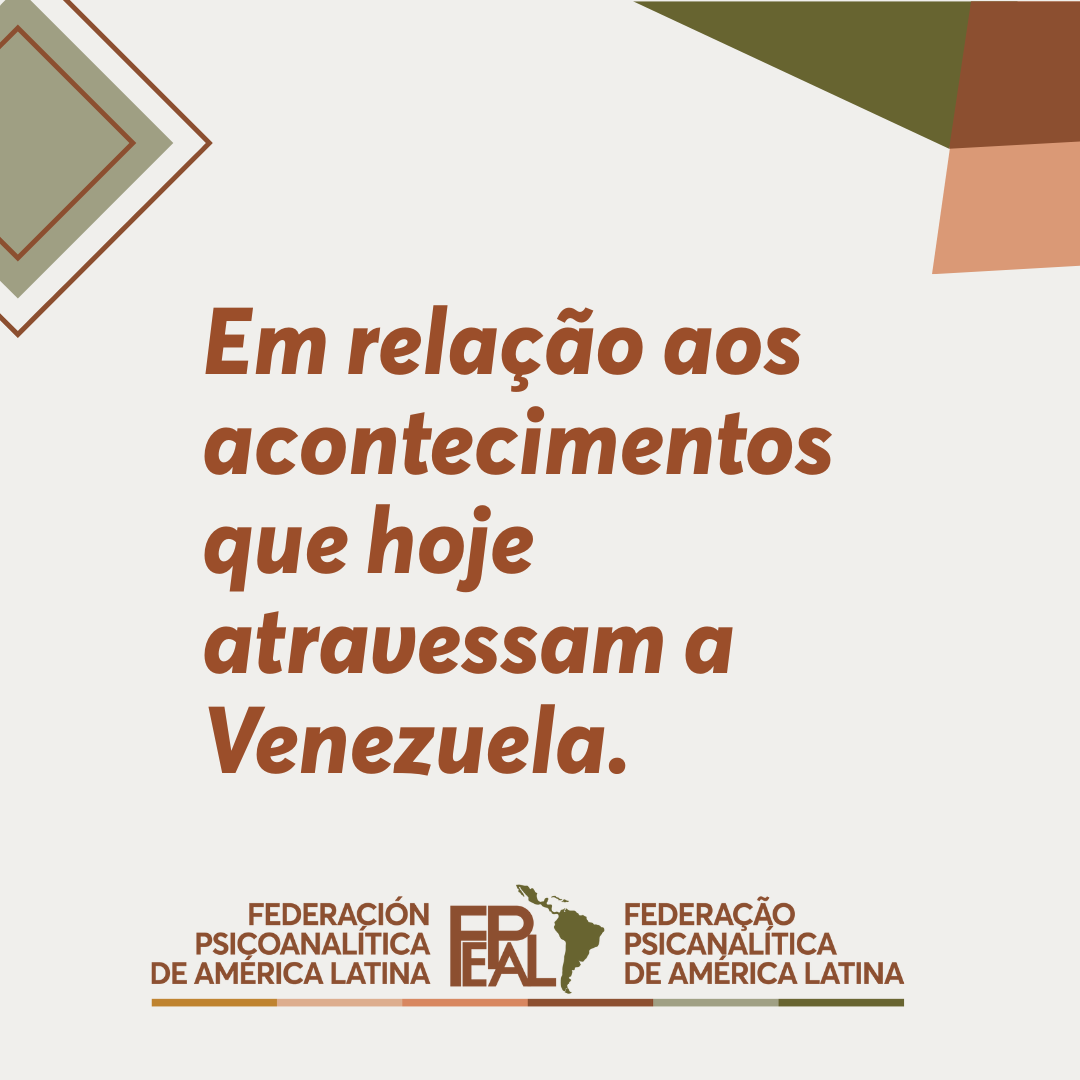Em relação aos acontecimentos que hoje atravessam a Venezuela.